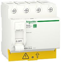 Выключатель дифференциального тока УЗО Schneider Electric Resi9 4п 40А 30мА 6кА тип AC  картинка